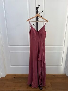Azazi Collette Desert Rose Slip Maxi Dress with Spaghetti Straps